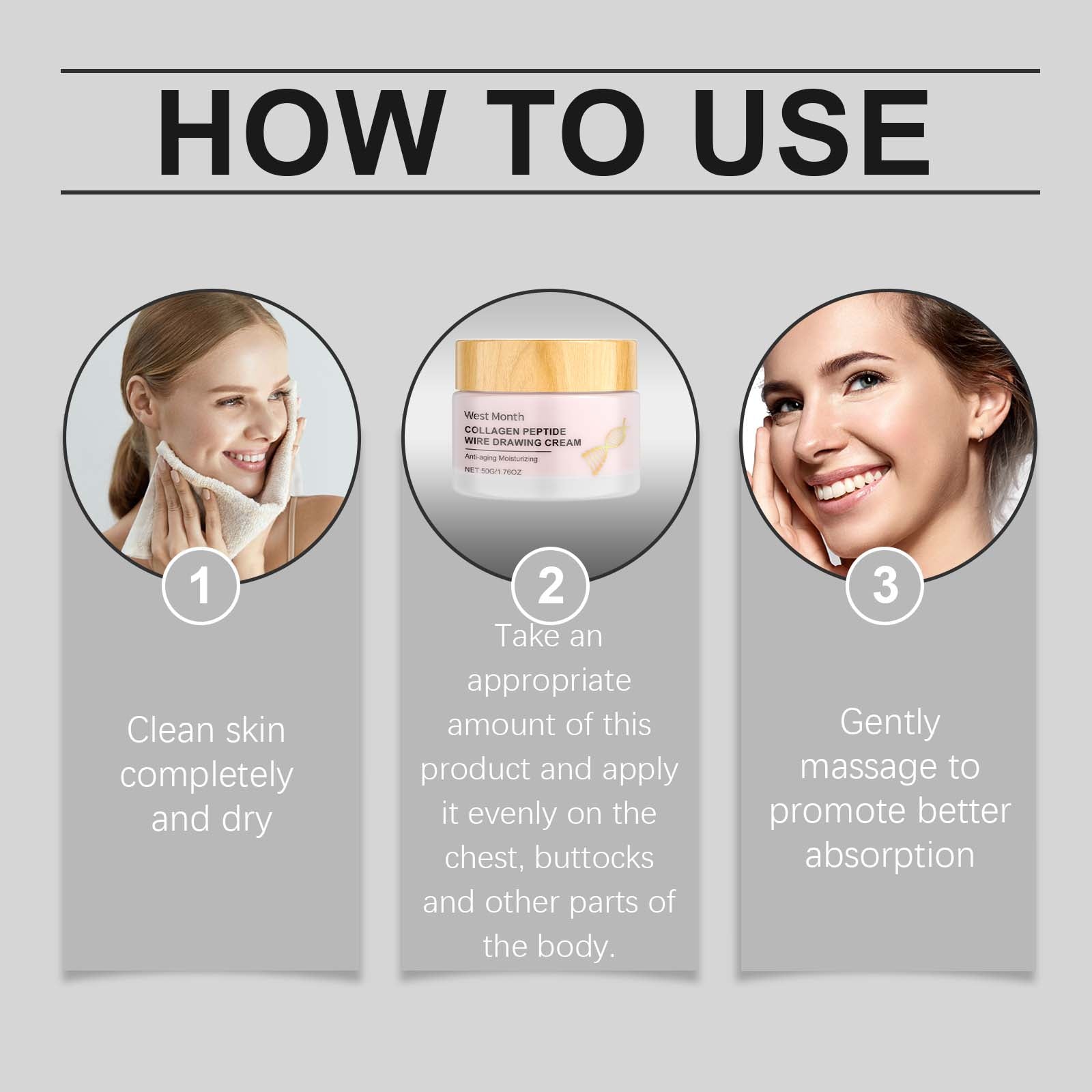 West&Month Collagen Polypeptide Facial Hydrating Cream for Moisturizing Skin Care