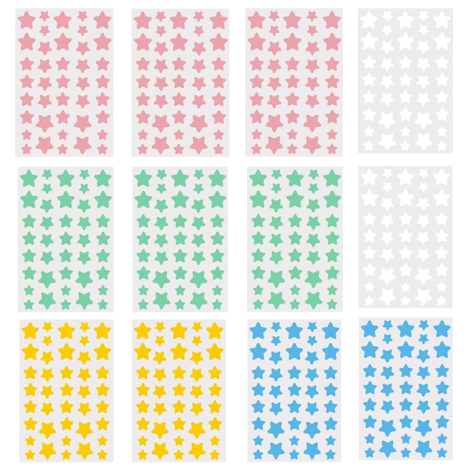 Star Pimple Patches for Face Acne Patches - Star Shape, Acne Patches 5 Colors 3 Sizes 480 Count, Mighty Pimple Patches Cute Pimple Stickers for Blemish Protection Tools Kit